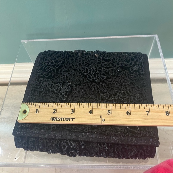 Jill sander made in Italy 20th century leather glass beaded handbag - Picture 6 of 7